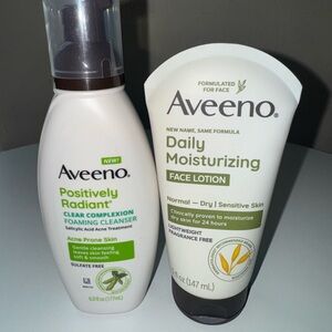 Aveeno Skincare Set - Cleanser and Moisturizer